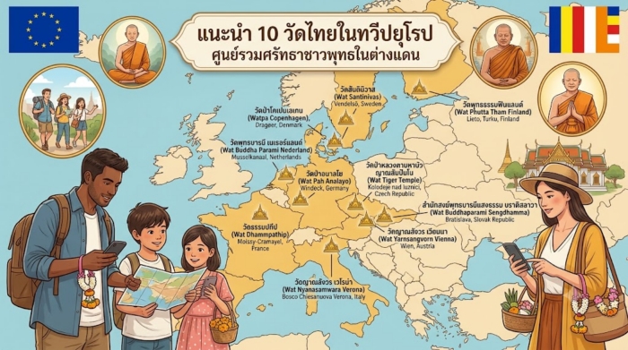 แนะนำ 10 วัดไทยในทวีปยุโรป ศูนย์รวมศรัทธาชาวพุทธในต่างแดน