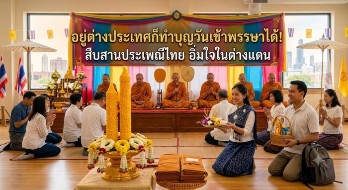 อยู่ต่างประเทศก็ทำบุญวันเข้าพรรษาได้! สืบสานประเพณีไทย อิ่มใจในต่างแดน