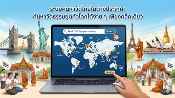 แนะนำระบบค้นหาวัดไทยในต่างประเทศ: ค้นหาวัดธรรมยุตทั่วโลกได้ง่ายๆ เพียงคลิกเดียว