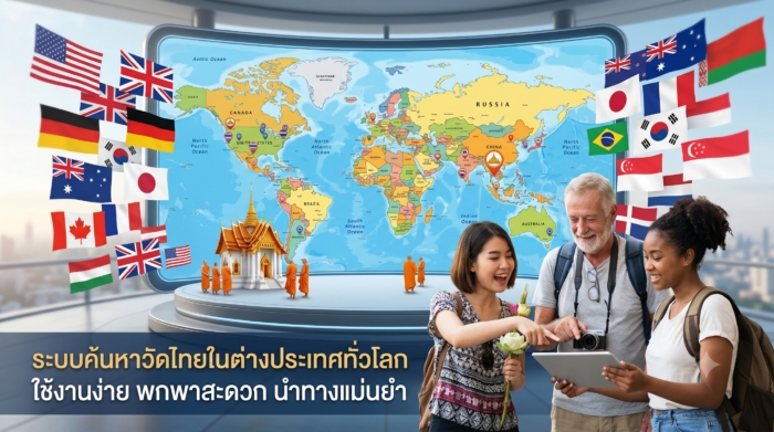 สุดปัง! แนะนำระบบค้นหาวัดไทยในต่างประเทศทั่วโลก ใช้งานง่าย พกพาสะดวก นำทางแม่นยำ