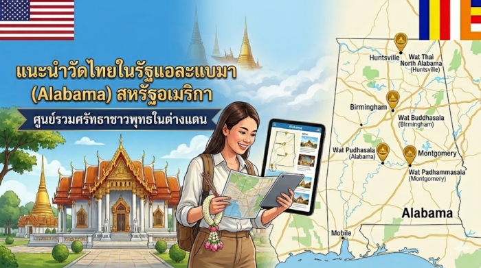 แนะนำวัดไทยในรัฐแอละแบมา (Alabama) สหรัฐอเมริกา ศูนย์รวมศรัทธาชาวพุทธในต่างแดน