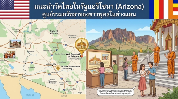 แนะนำวัดไทยในรัฐแอริโซนา (Arizona) ศูนย์รวมศรัทธาของชาวพุทธในต่างแดน