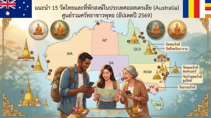 แนะนำ 15 วัดไทยและที่พักสงฆ์ในประเทศออสเตรเลีย (Australia) ศูนย์รวมศรัทธาชาวพุทธ (อัปเดตปี 2569)
