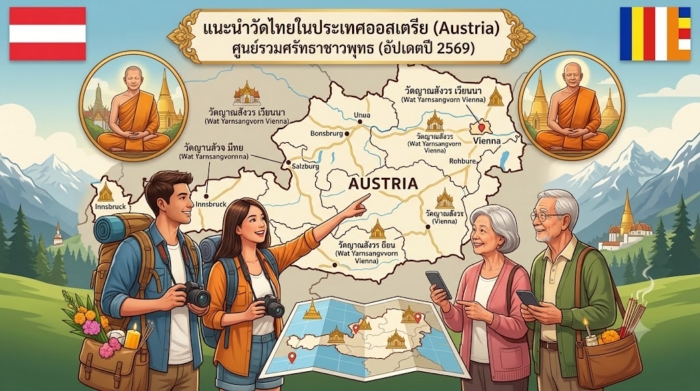 แนะนำวัดไทยในประเทศออสเตรีย (Austria) ศูนย์รวมศรัทธาชาวพุทธ (อัปเดตปี 2569)