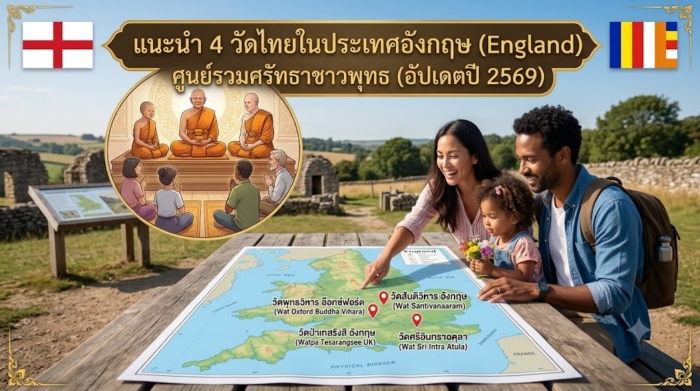 แนะนำ 4 วัดไทยในประเทศอังกฤษ (England) ศูนย์รวมศรัทธาชาวพุทธ (อัปเดตปี 2569)