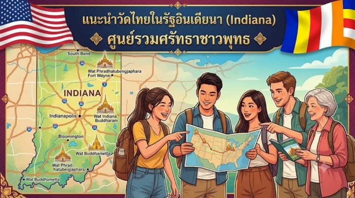 แนะนำวัดไทยในรัฐอินเดียนา (Indiana) สหรัฐอเมริกา ศูนย์รวมศรัทธาชาวพุทธ