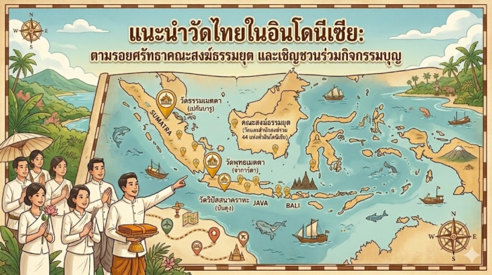 แนะนำวัดไทยในอินโดนีเซีย: ตามรอยศรัทธาคณะสงฆ์ธรรมยุต และเชิญชวนร่วมกิจกรรมบุญ