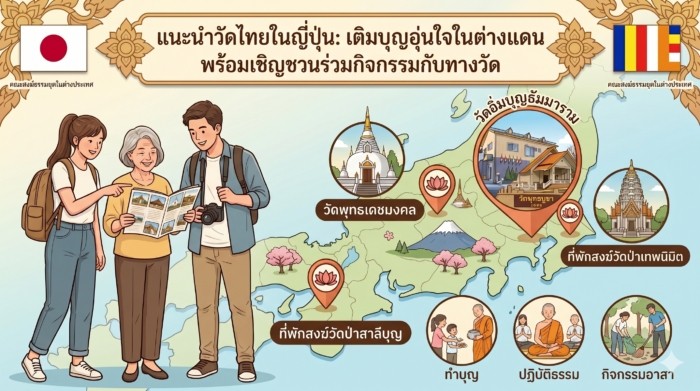 แนะนำวัดไทยในญี่ปุ่น: เติมบุญอุ่นใจในต่างแดน พร้อมเชิญชวนร่วมกิจกรรมกับทางวัด