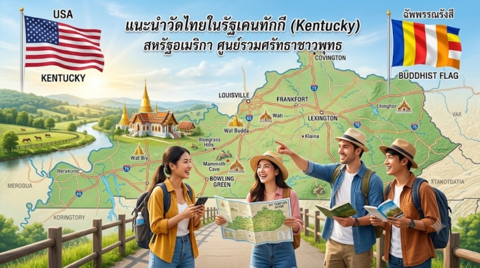 แนะนำวัดไทยในรัฐเคนทักกี (Kentucky) สหรัฐอเมริกา ศูนย์รวมศรัทธาชาวพุทธ