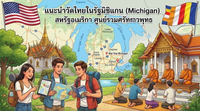 แนะนำวัดไทยในรัฐมิชิแกน (Michigan) สหรัฐอเมริกา ศูนย์รวมศรัทธาชาวพุทธ