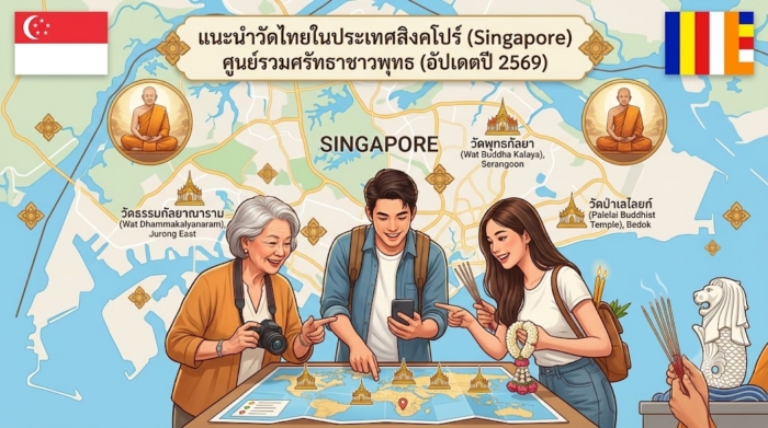 แนะนำวัดไทยในประเทศสิงคโปร์ (Singapore) ศูนย์รวมศรัทธาชาวพุทธ (อัปเดตปี 2569)