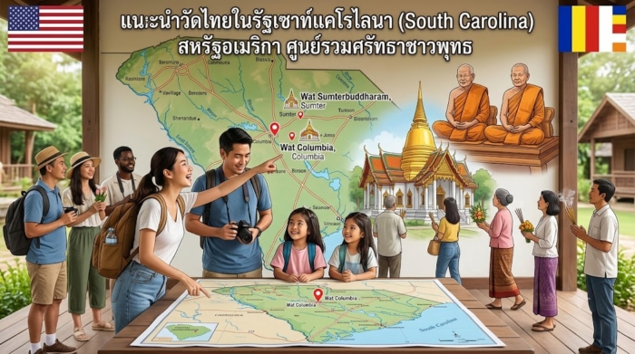 แนะนำวัดไทยในรัฐเซาท์แคโรไลนา (South Carolina) สหรัฐอเมริกา ศูนย์รวมศรัทธาชาวพุทธ