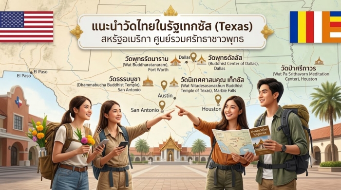 แนะนำวัดไทยในรัฐเทกซัส (Texas) สหรัฐอเมริกา ศูนย์รวมศรัทธาชาวพุทธ