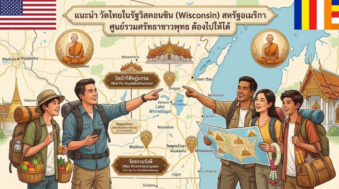 แนะนำวัดไทยในรัฐวิสคอนซิน (Wisconsin) สหรัฐอเมริกา ศูนย์รวมศรัทธาชาวพุทธ ต้องไปให้ได้