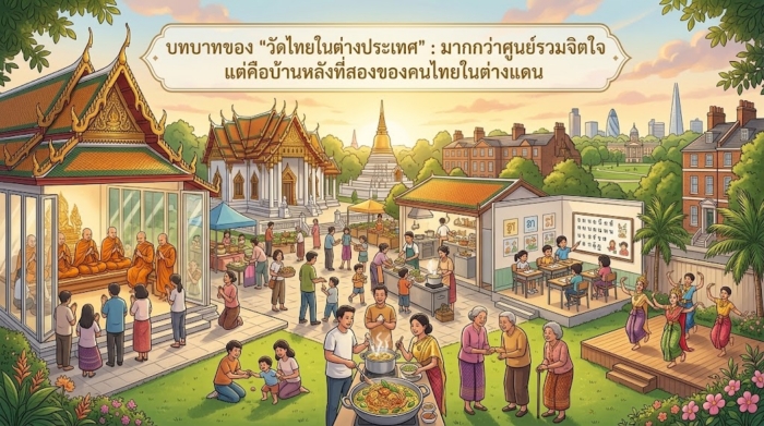 บทบาทของ "วัดไทยในต่างประเทศ" : มากกว่าศูนย์รวมจิตใจ แต่คือบ้านหลังที่สองของคนไทยในต่างแดน