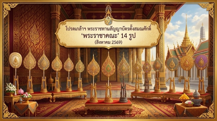 โปรดเกล้าฯ พระราชทานสัญญาบัตรตั้งสมณศักดิ์ ‘พระราชาคณะ’ 14 รูป (สิงหาคม 2569)